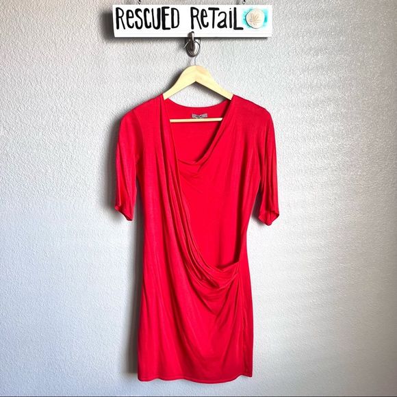 Helmut Lang Dresses & Skirts - Helmut Cherry Tomato Red Body-con Dress Size Small